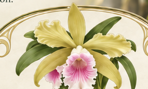 Botanical illustration inspired by Laelia grandis